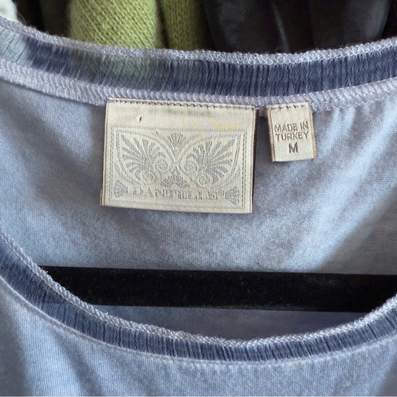 Dantelle Lavender Layered Hem T-Shirt Top Rayon Blend Turkey M - Picture 6 of 7